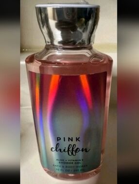TRADE ONLY: Bath And Body Works Pink Chiffon Holographic Shower Gel
